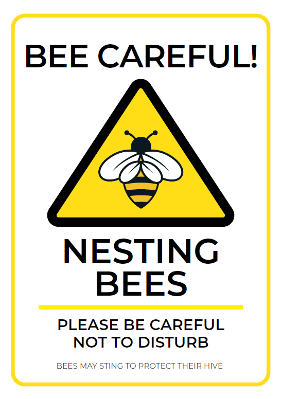 Bee Safety Sign